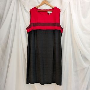 90's red and black vintage sheath dress, 24/2X